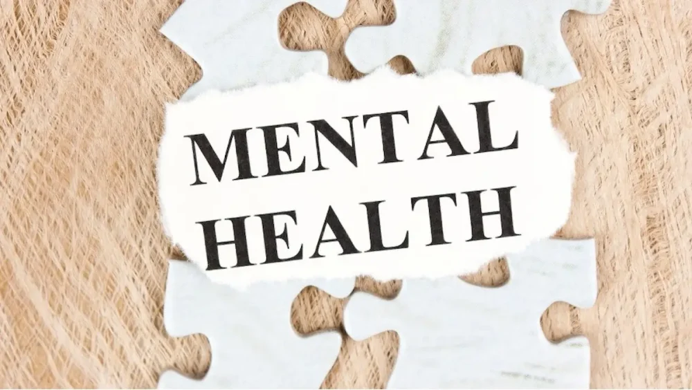 A puzzle piece with a sign on it