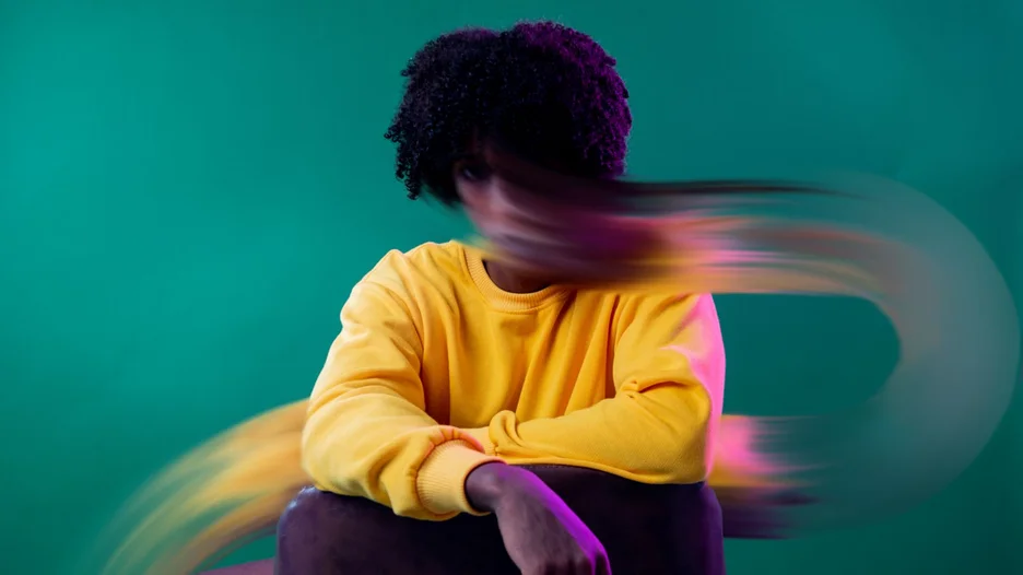 Artistic photo of a sitting person