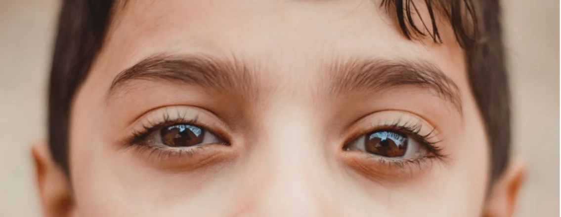 Close up of childs face